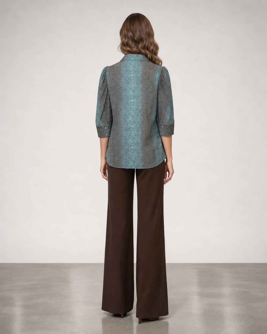 Blue Python Top - Blue
