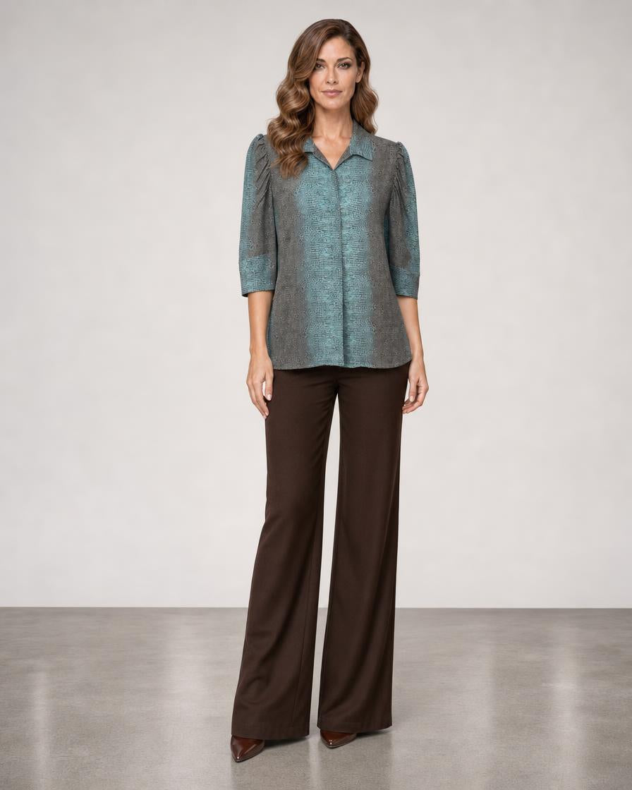 Blue Python Top - Blue