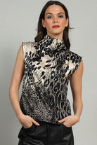 Gradient Leopard Tank - Black