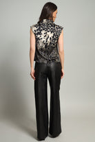 Gradient Leopard Tank - Black