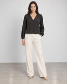 V Neck Top - Black