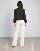 V Neck Top - Black