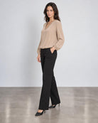 Bubble V Neck Top - Moonlight