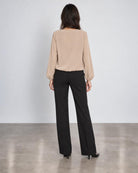 Bubble V Neck Top - Moonlight