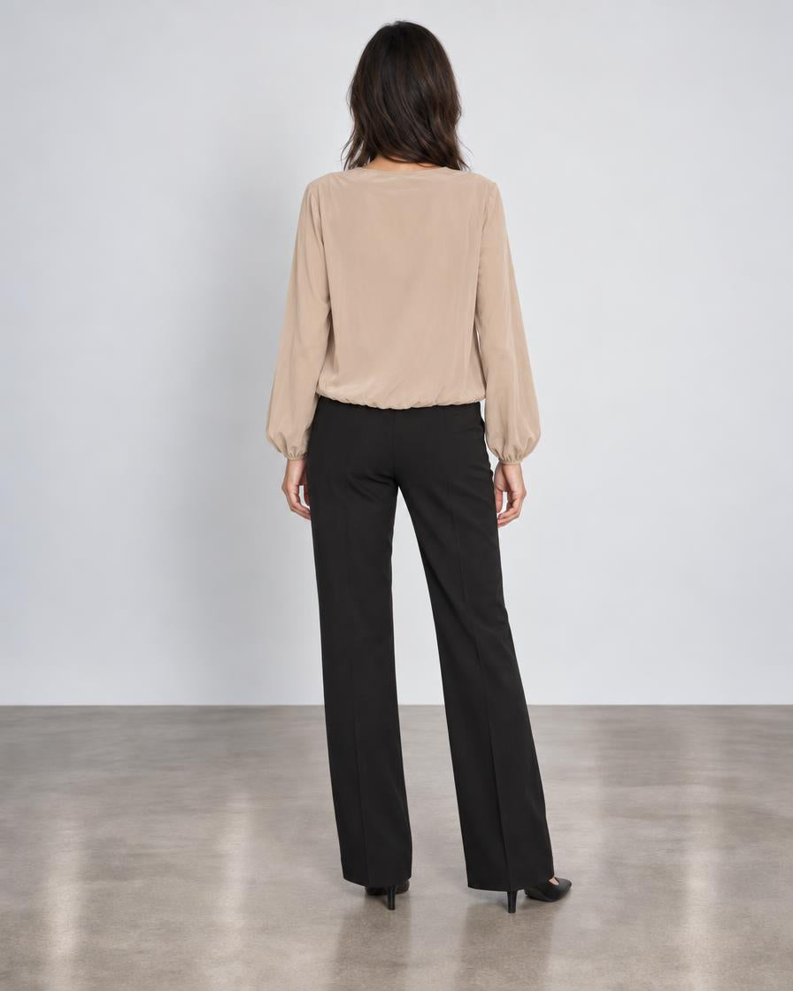 Bubble V Neck Top - Moonlight
