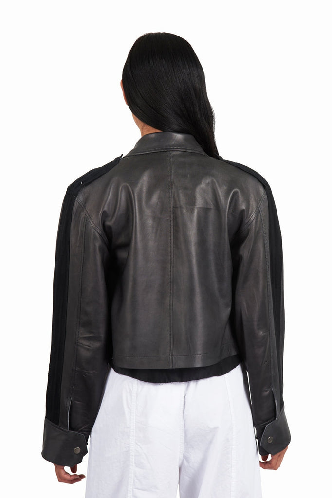 Toni Patina Leather Jacket - Black