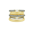 Pavé Caged Ring - Gold & Black