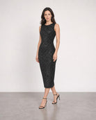 Cleo Low Back Midi Dress - Onyx