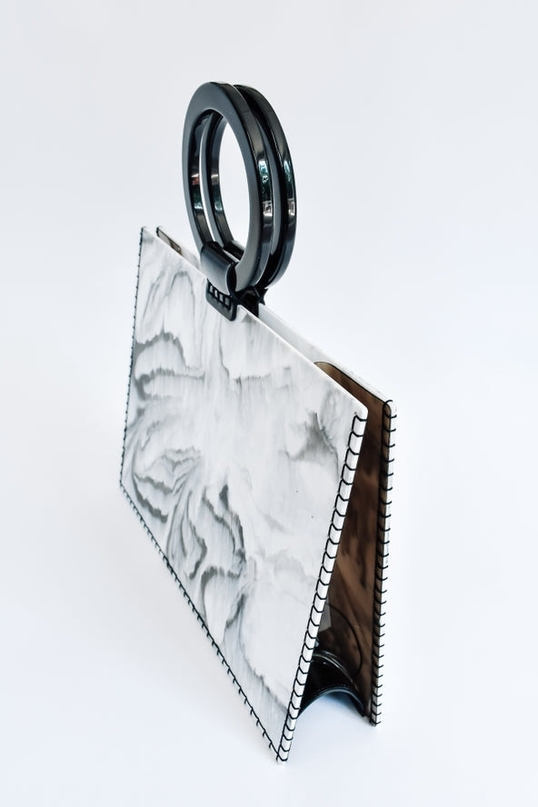 Marble Black and White Valet Bag