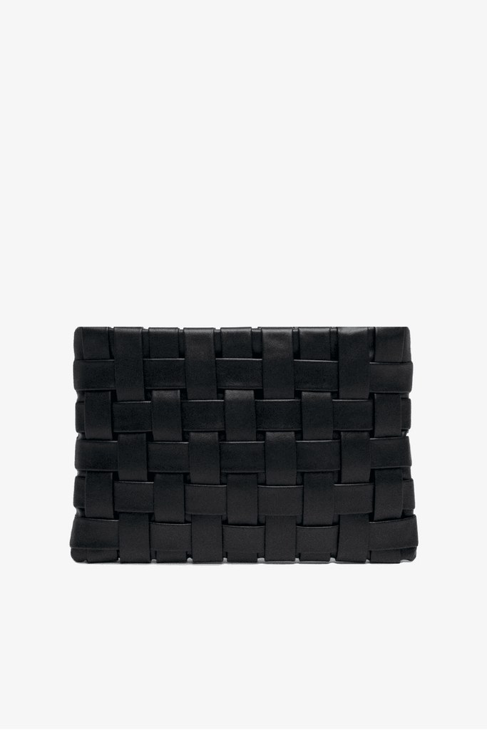 Lindy Clutch Woven Large Black