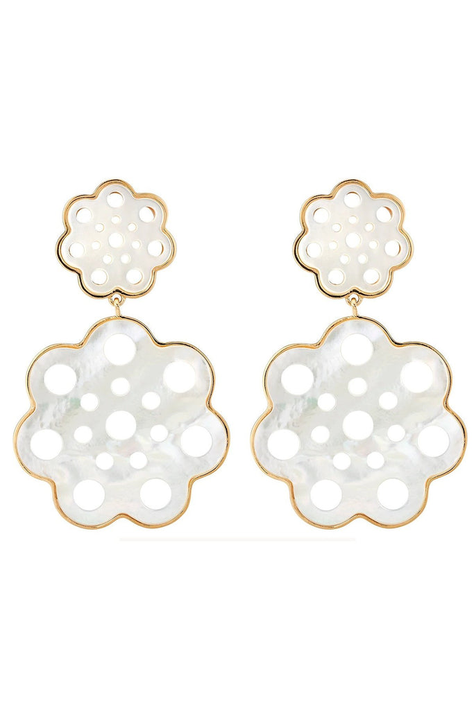 Gardenia Drop Earrings - Large