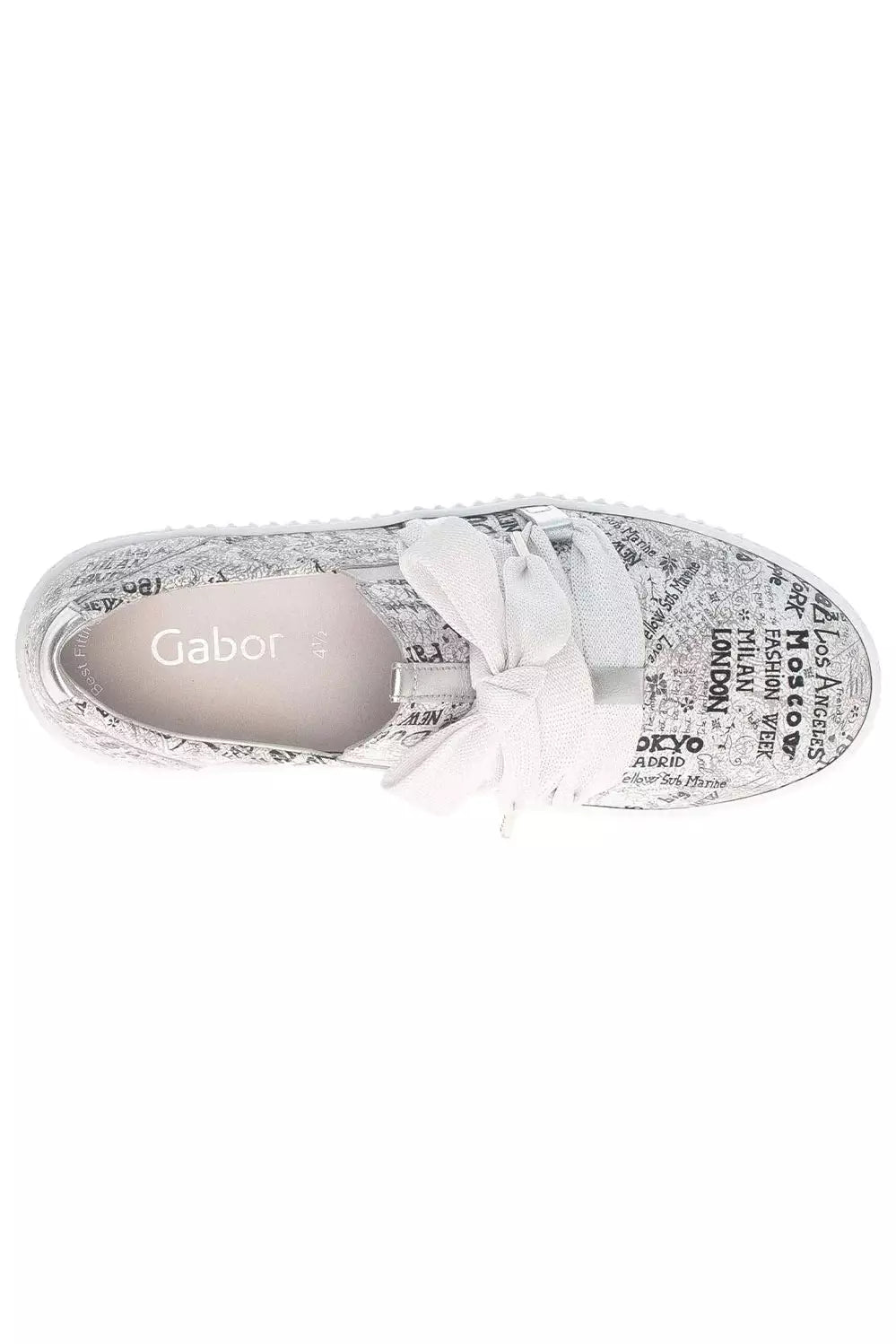 Gabor Wide Lace Sneaker Letters