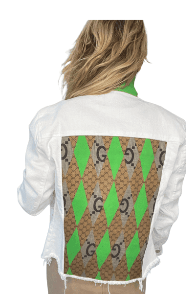 Authentic Designer Scarves on Denim Jacket – J.Coffey and Company